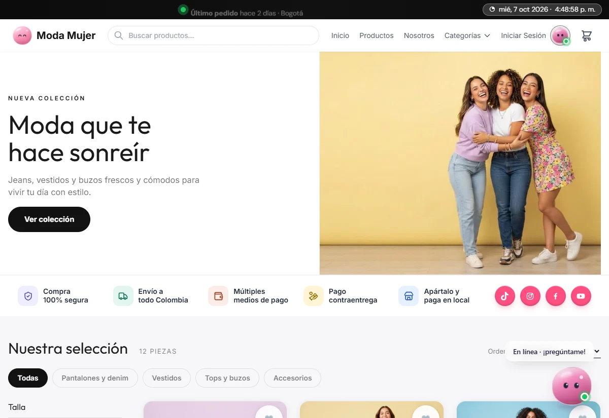 Tienda de ejemplo Moda Mujer
